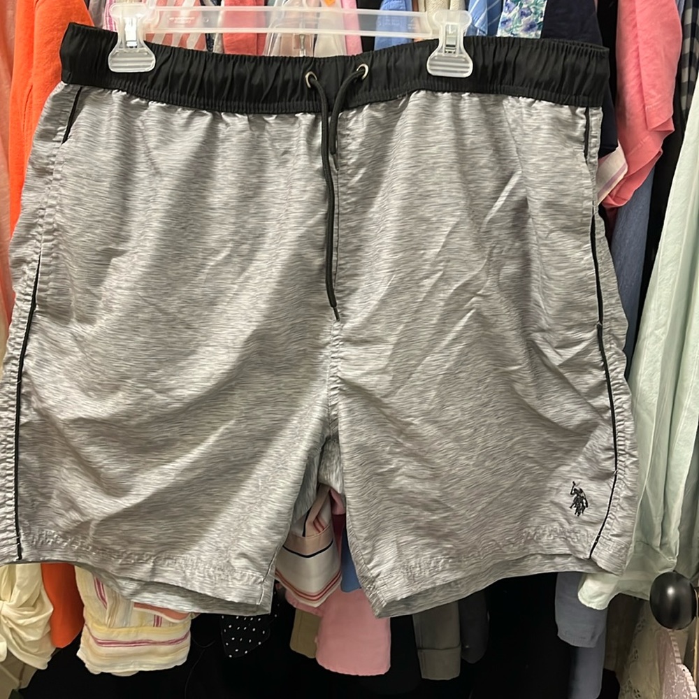 US Polo Assn. XL Grey Swim Trunks